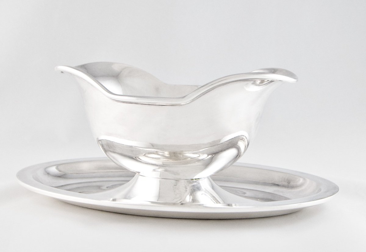 Christofle – Silver-plated Sauce Boat, Atlante Model