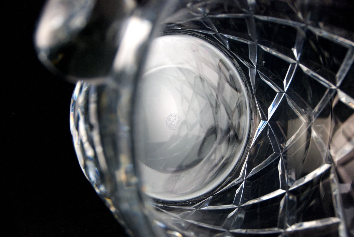 Baccarat – Champagne Cooler In Cut Crystal, Signed-photo-4