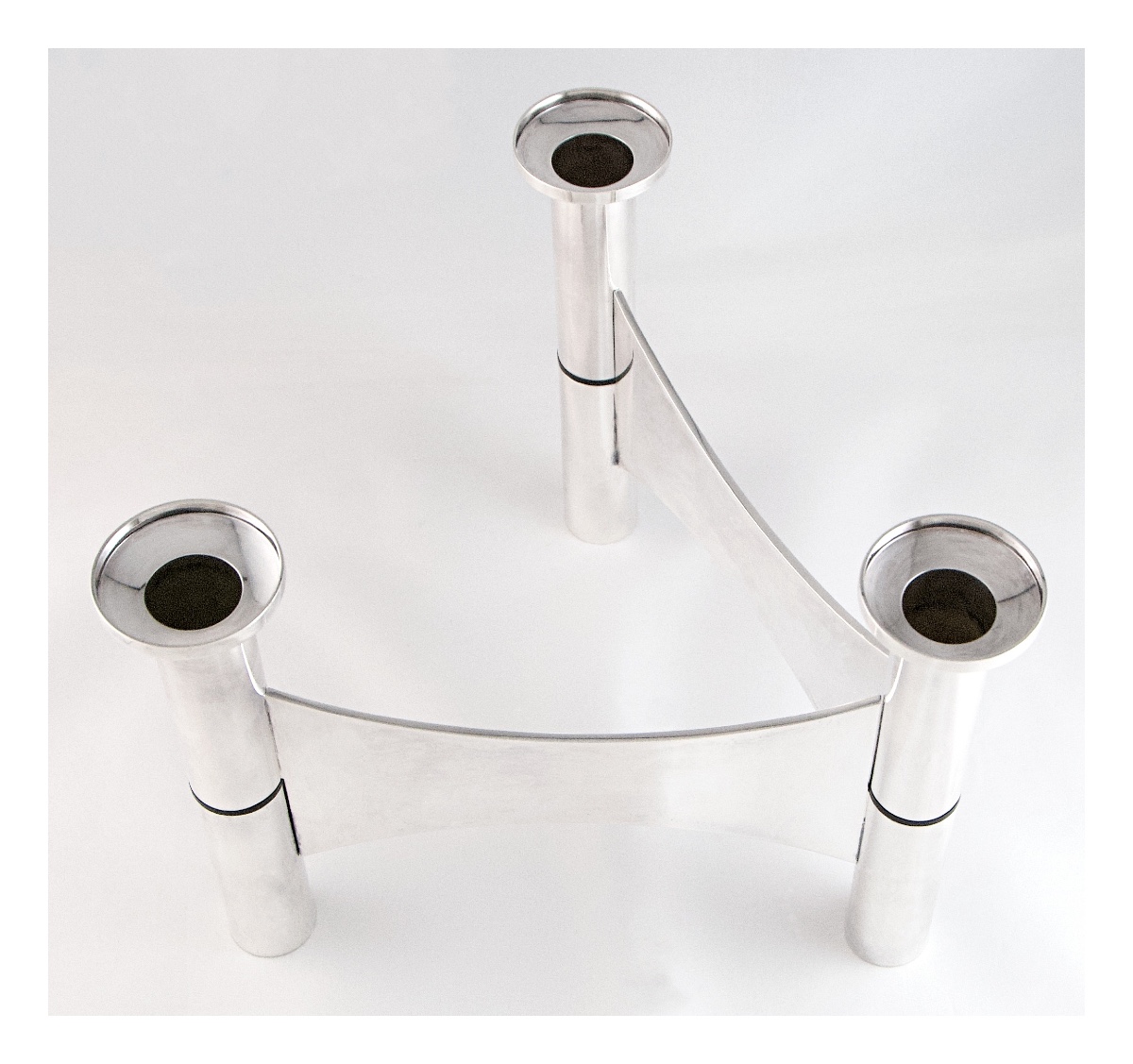 Roger Tallon For Ravinet d'Enfert Paris – Articulated Three-light Candlestick, C.1970-photo-2