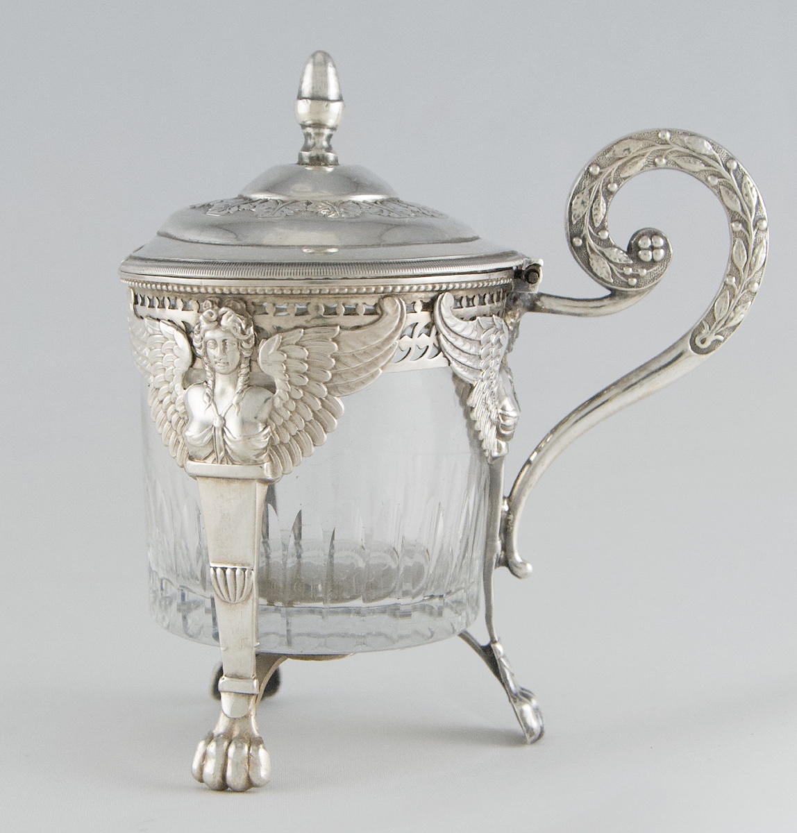 Paris 1798-1809 – Moutardier Empire en argent massif par J.P.N. BIBRON, 1er Coq-photo-2