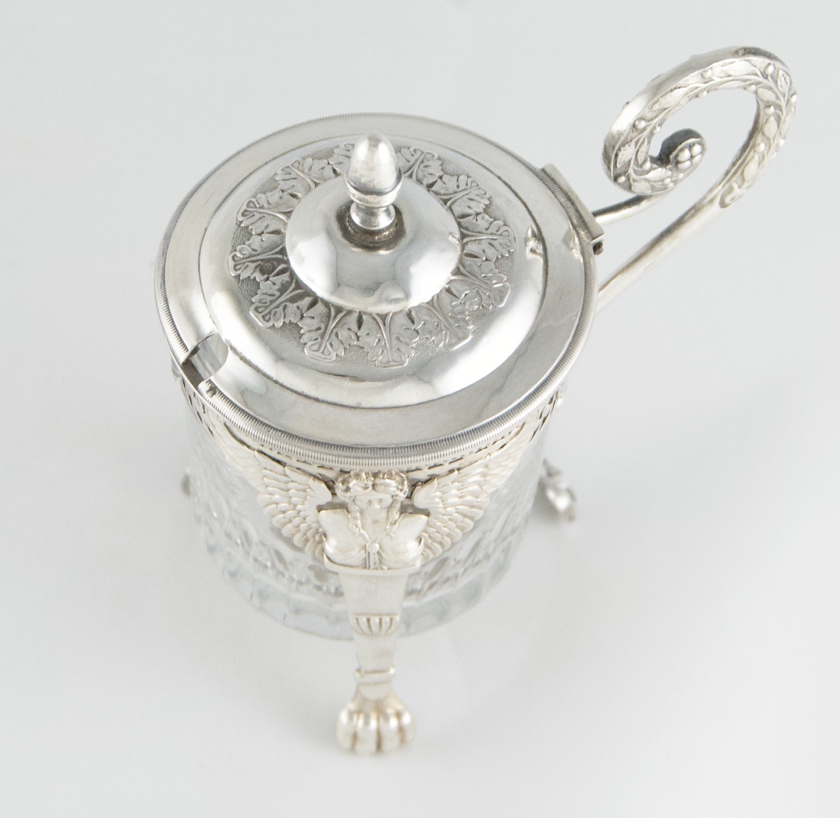 Paris 1798-1809 – Moutardier Empire en argent massif par J.P.N. BIBRON, 1er Coq-photo-5