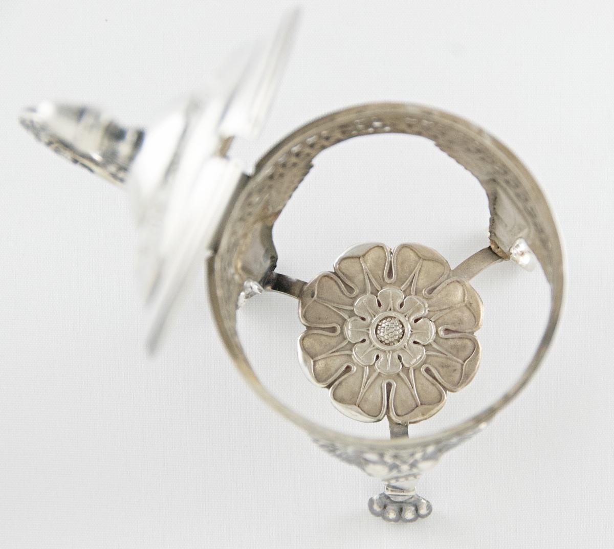 Paris 1798-1809 – Moutardier Empire en argent massif par J.P.N. BIBRON, 1er Coq-photo-6