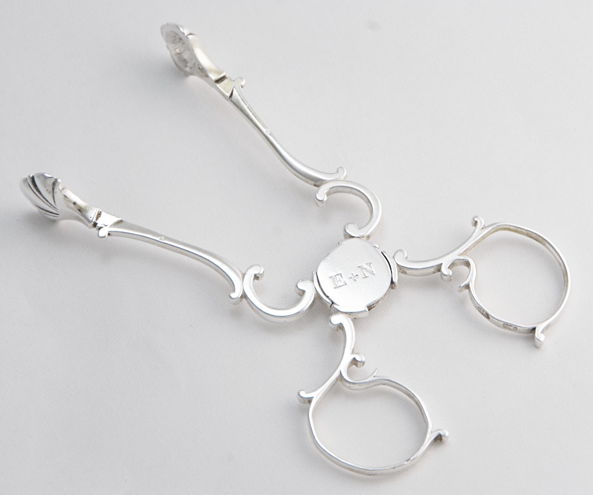 Georgian Sterling Silver Tea Tongs, London C.1765, Attr. To W. Harrisson (sugar, Scissor Form)-photo-2