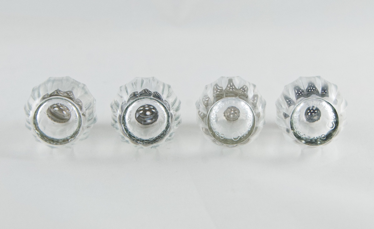 Christofle Paris – Set Of Four Silver-mounted Glass Salt Cellars-photo-4