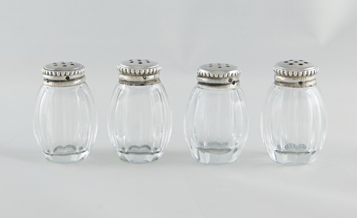 Christofle Paris – Set Of Four Silver-mounted Glass Salt Cellars-photo-1
