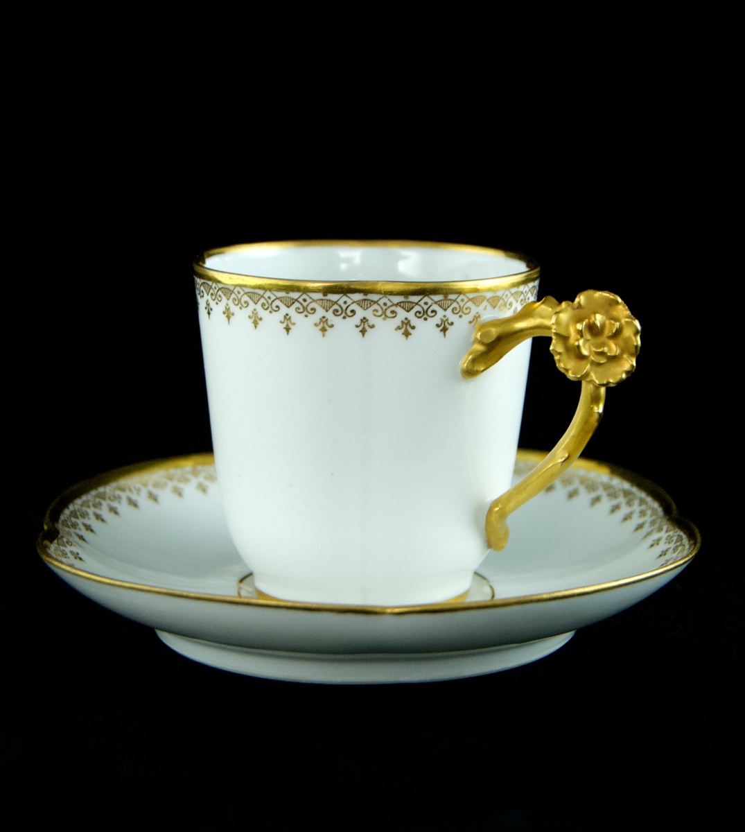 GUÉRIN Limoges – Service à thé café aux fleurs de cerisier de 27 pièces de porcelaine-photo-5