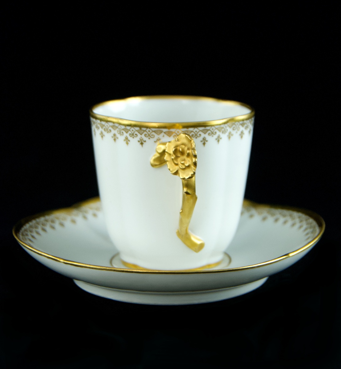 GUÉRIN Limoges – Service à thé café aux fleurs de cerisier de 27 pièces de porcelaine-photo-6