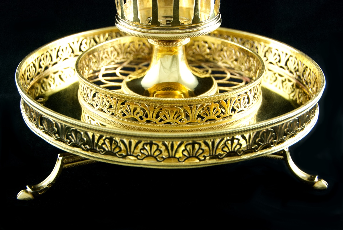 Paris 1789 - Centre de table en argent massif vermeil par C.-N. DELANOY-photo-4