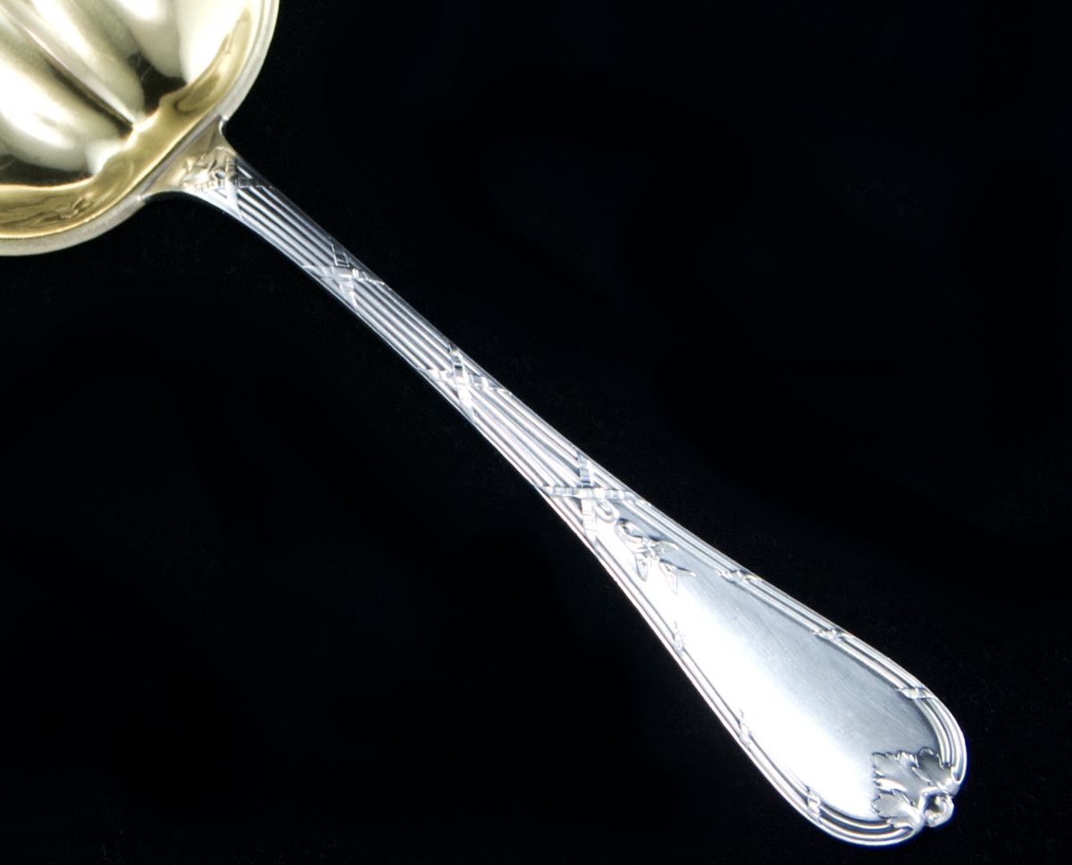 Christofle – Serving Spoon, Rubans Pattern-photo-1