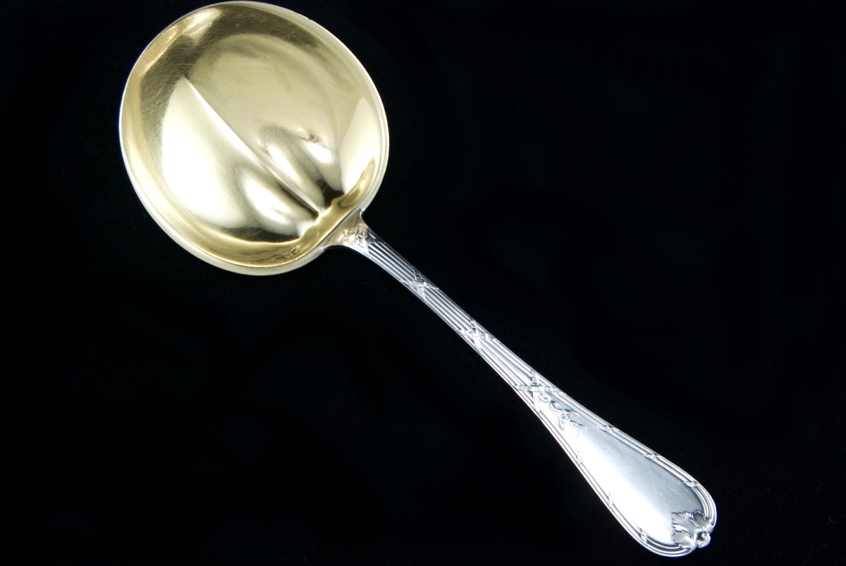 Christofle – Serving Spoon, Rubans Pattern