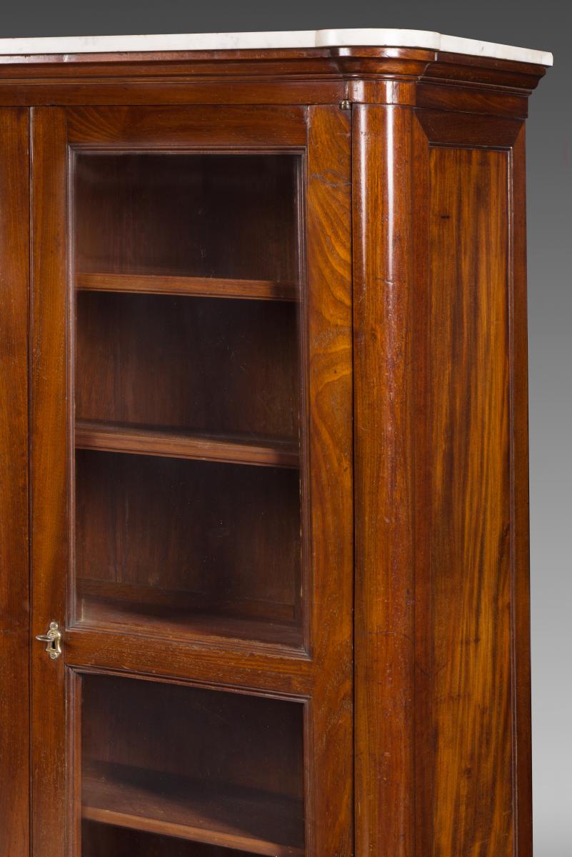 Showcase Cabinet Ep Louis XVI Stamped Stöckel, Library-photo-2