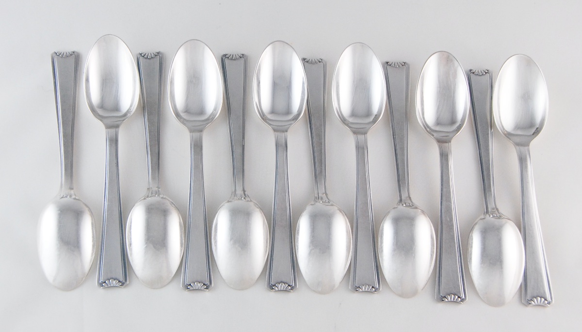 Ercuis à Paris - Art Deco Silver-plated 69-piece 12-person Household Set, Cambodia-photo-2