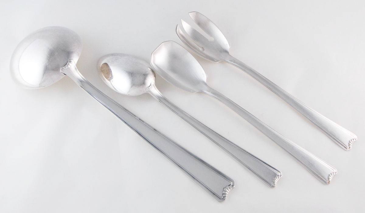 Ercuis à Paris - Art Deco Silver-plated 69-piece 12-person Household Set, Cambodia-photo-4