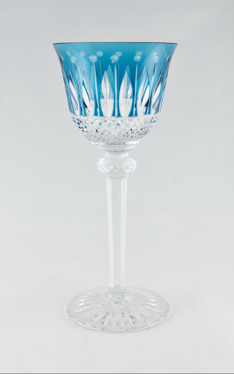 SAINT-LOUIS - Suite de 6 verres « roemers » en cristal doublé modèle Tommy-photo-2