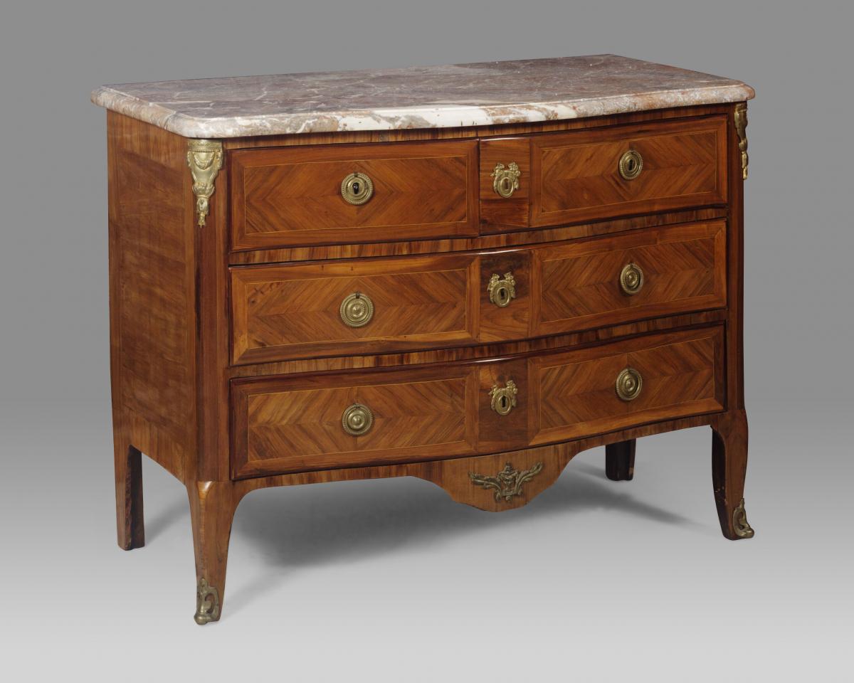 18th Century Transition Period Commode Stamped Lardin-photo-2