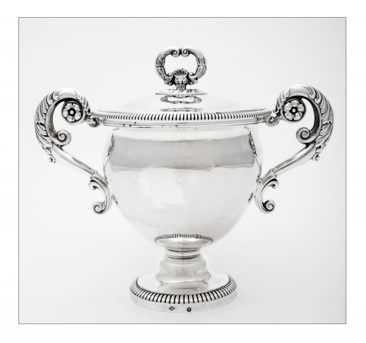 Drageoir / Sugar Bowl In Solid Silver,  Restoration Period, By François Durand, Paris 1828-1838