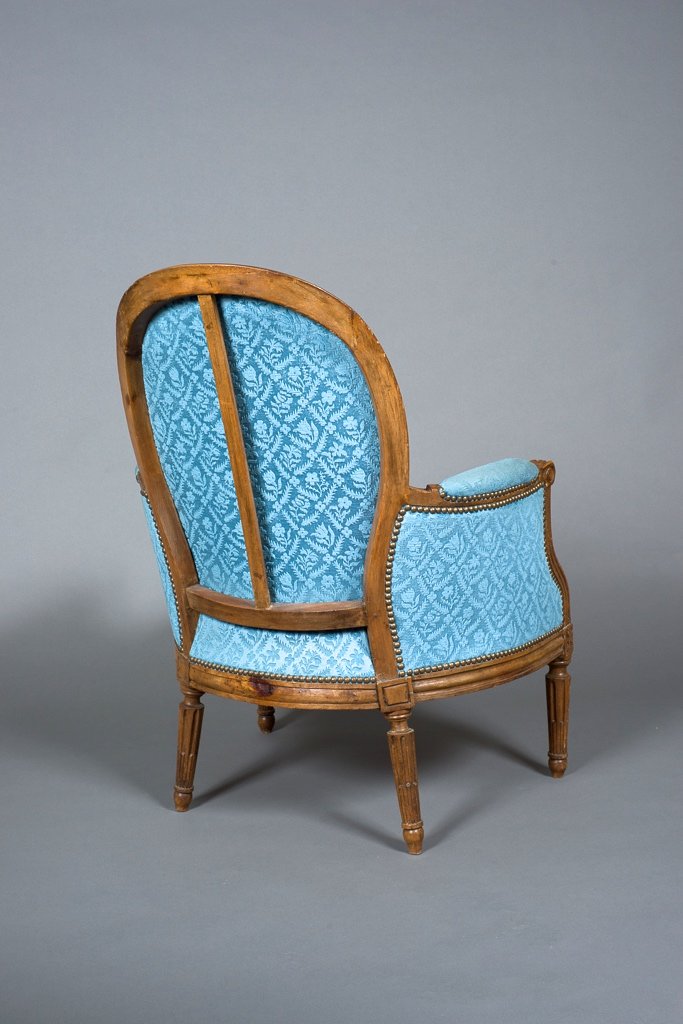 BONNEMAIN (maître en 1753), bergère estampillée, Paris, époque Louis XVI-photo-3