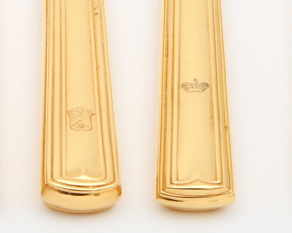 HÉnin, Twelve Cheese Knives, Paris 1872-1875, Arms Of Marquis De Villoutreys De Brignac-photo-4