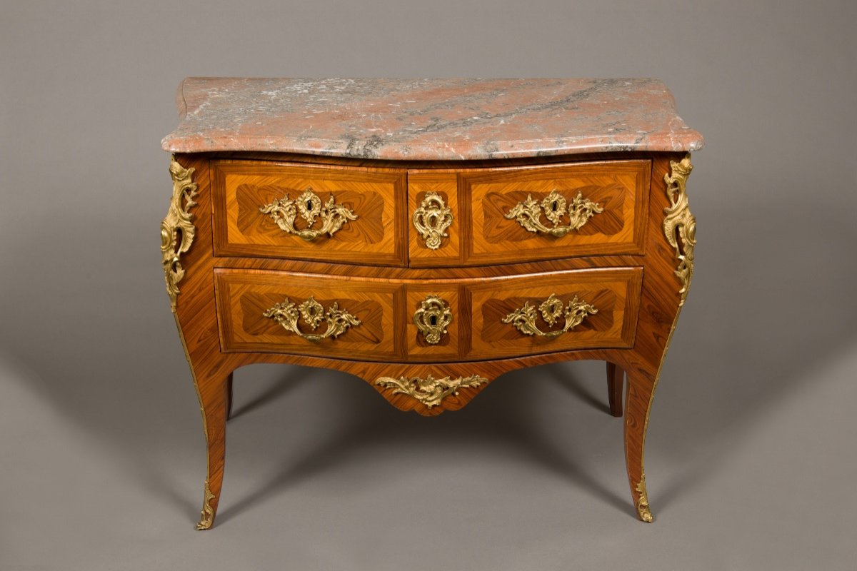 BIRCKLÉ Jacques, fournisseur de la Couronne, commode sauteuse d'époque Louis XV-photo-2
