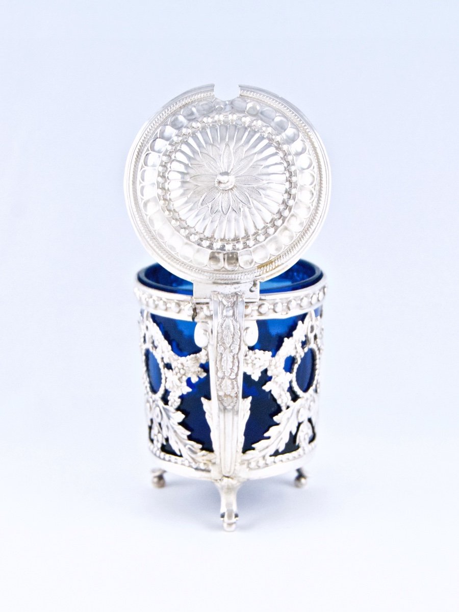 GARBE Antoine-Philippe, Paris 1783-1784, moutardier tripode en argent massif, époque XVIIIe-photo-4