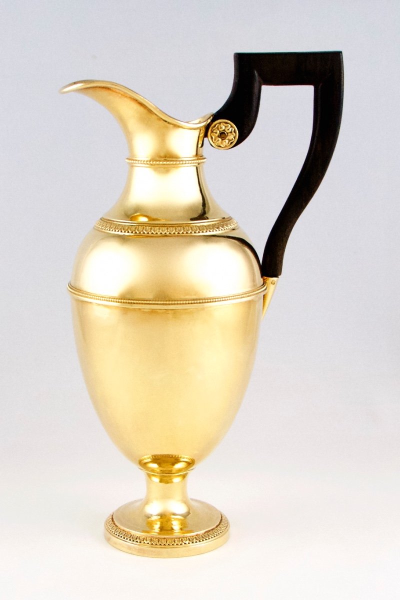 Quentin BASCHELET, Paris 1809-1819, aiguière en argent massif vermeillé