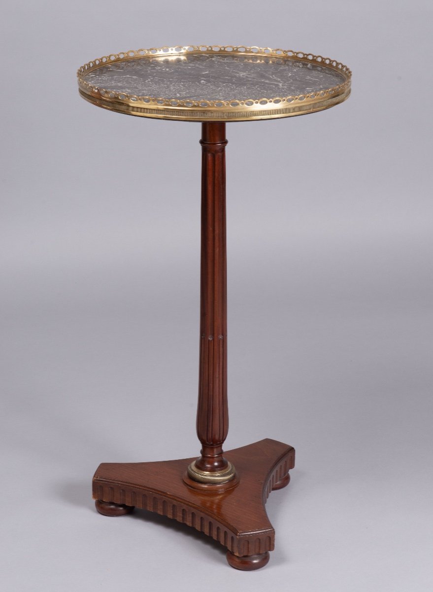 Gilt-brass Mounted Mahogany Louis XVI Guéridon, 19th Century-photo-2