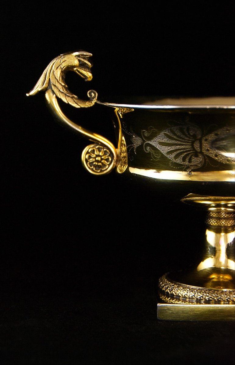 Paris 1798-1809, coupe aux griffons en vermeil Directoire Consulat par Marc JACQUART-photo-2
