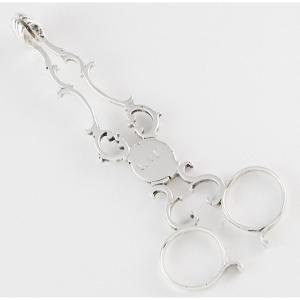 Ciseaux pince à sucre en argent sterling, époque géorgienne par Th. WALLIS I, Londres, v. 1760