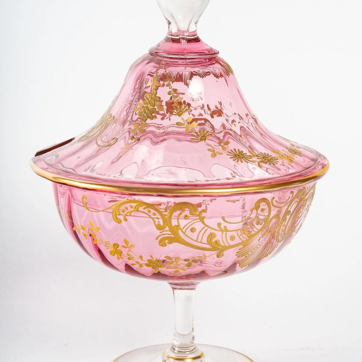 Splendid Table Service In Pink Crystal, XIXth Century-photo-1