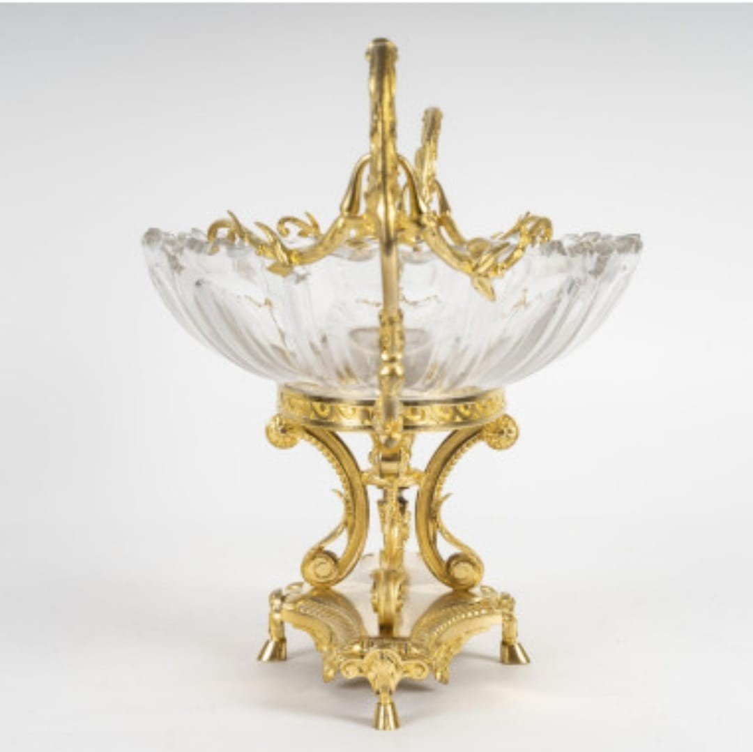 Coupe En Cristal De Baccarat Et Bronze Doré Du XIXème Siècle-photo-4