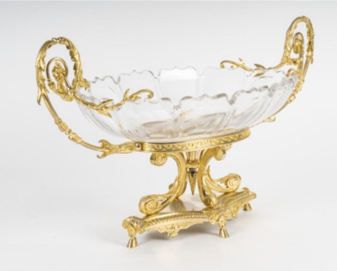 Coupe En Cristal De Baccarat Et Bronze Doré Du XIXème Siècle-photo-1