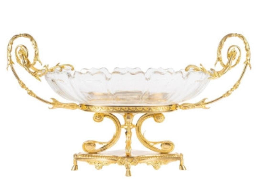 Coupe En Cristal De Baccarat Et Bronze Doré Du XIXème Siècle