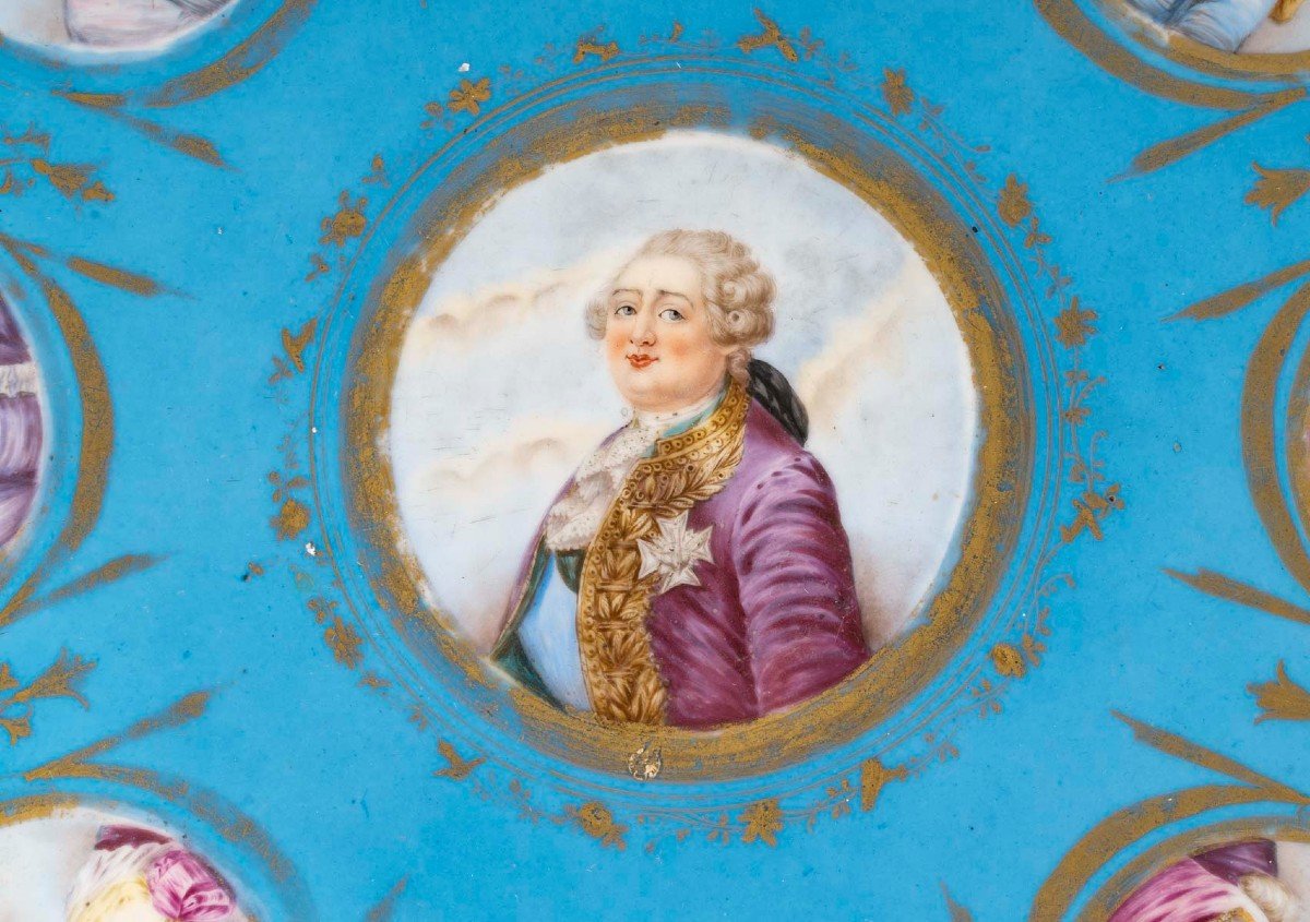 Guéridon En Bronze Doré Et Porcelaine De Sèvres, Style Louis XVI-photo-5