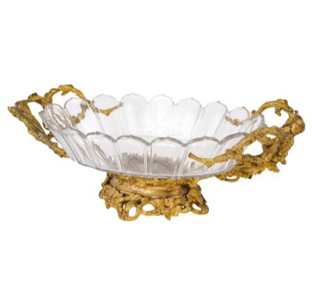 19th Century Crystal And Gilt Bronze Centerpiece