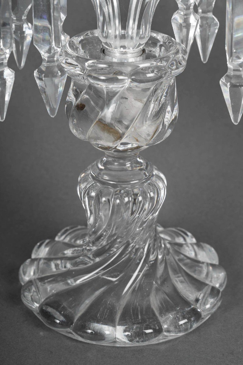 Paire de Candélabres Baccarat – Fin XIXᵉ / Début XXᵉ siècle-photo-2