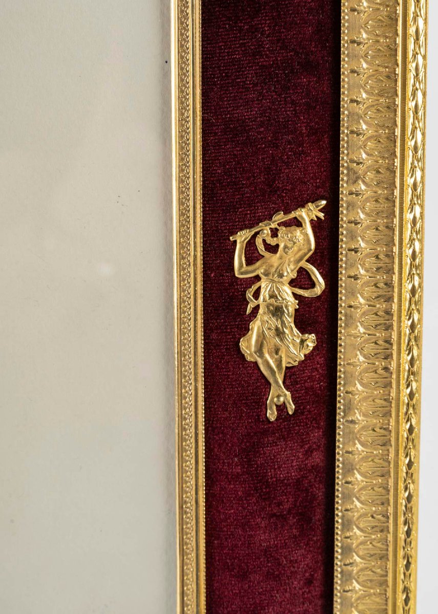 Gilt Bronze And Burgundy Velvet Frame – Napoleon III, 19th Century-photo-1