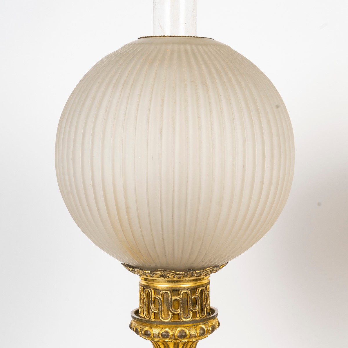 Pair Of Napoleon III Style Oil Lamps, Late 19th Century-photo-3