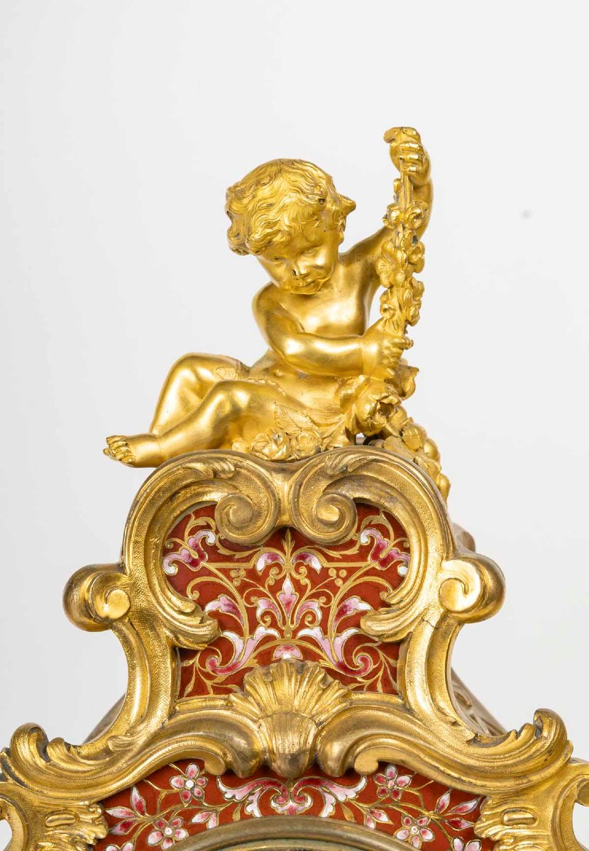 Fireplace Set, Signed Bailey Banks & Biddle - Philadelphia, 19th Century -photo-3