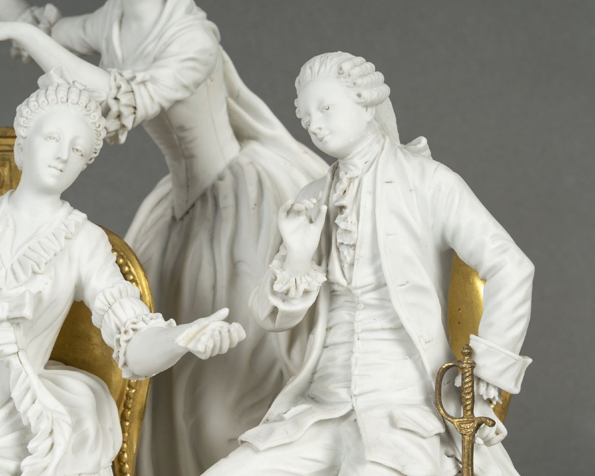 Biscuit And Gilt Bronze Group, Sèvres Manufactory, 19th Century-photo-2