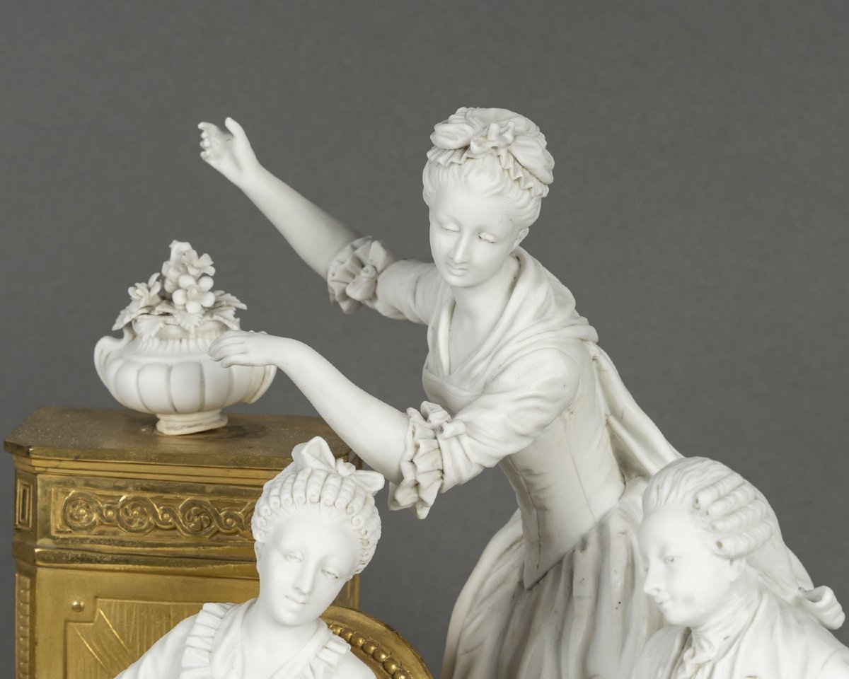 Biscuit And Gilt Bronze Group, Sèvres Manufactory, 19th Century-photo-1