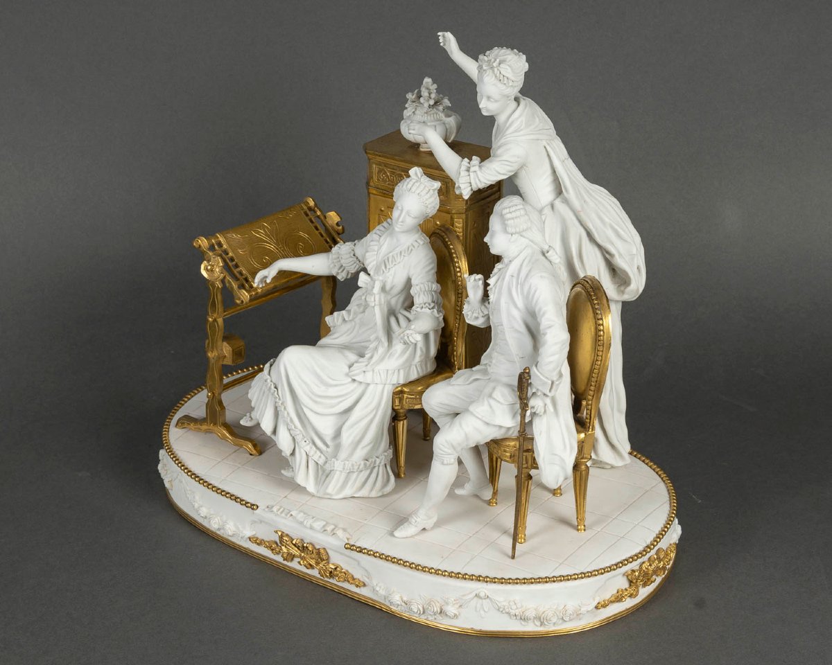 Biscuit And Gilt Bronze Group, Sèvres Manufactory, 19th Century-photo-2