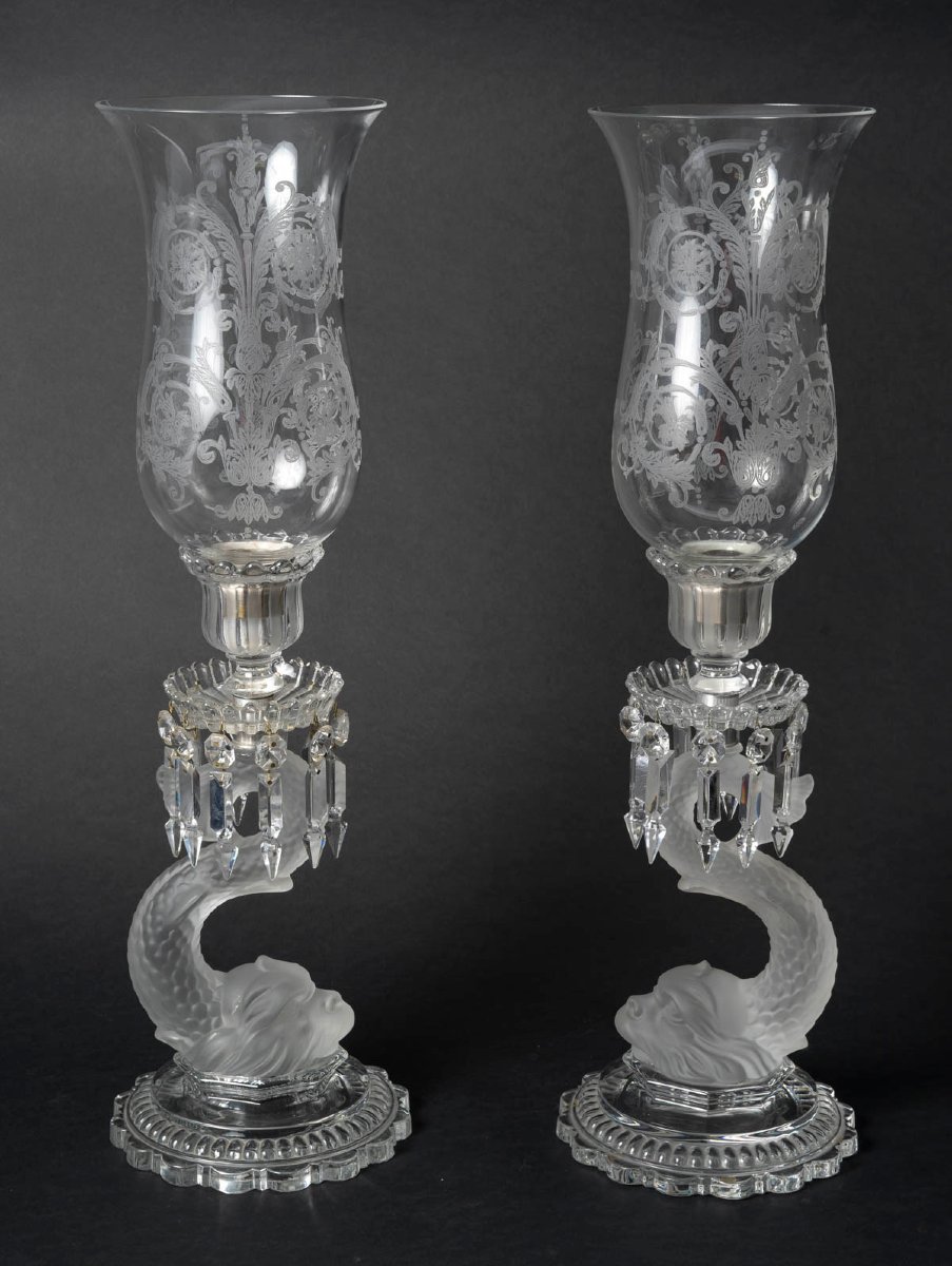 Baccarat - ensemble en cristal taillé et gravé signé Baccarat – Début XXᵉ siècle-photo-2