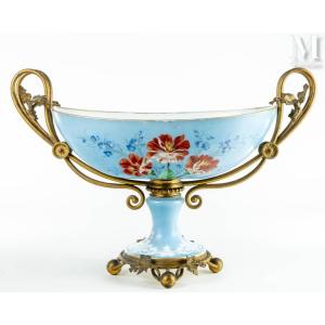 Très Belle Coupe En Opaline De Baccarat Bleu, XIXeme Siècle