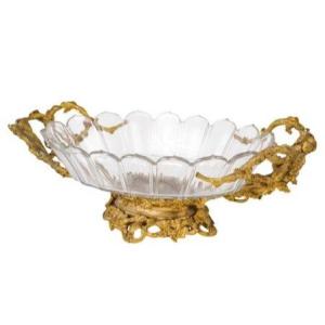 19th Century Crystal And Gilt Bronze Centerpiece