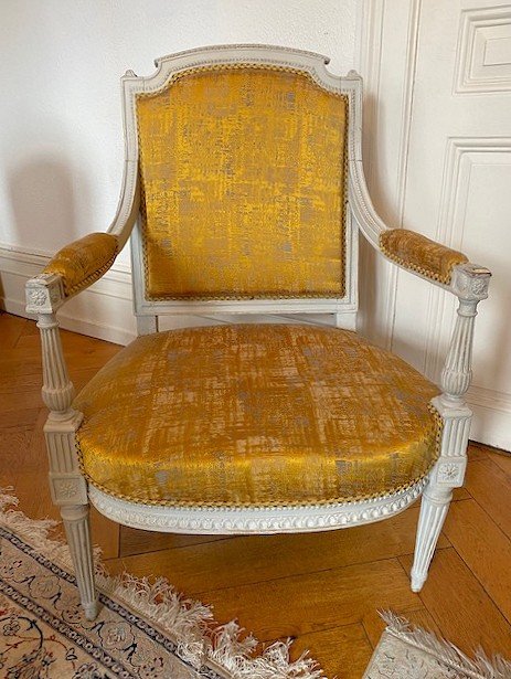 Fauteuil Louis XVI Vers 1780 Estampillée Jean-baptiste Claude Senè  