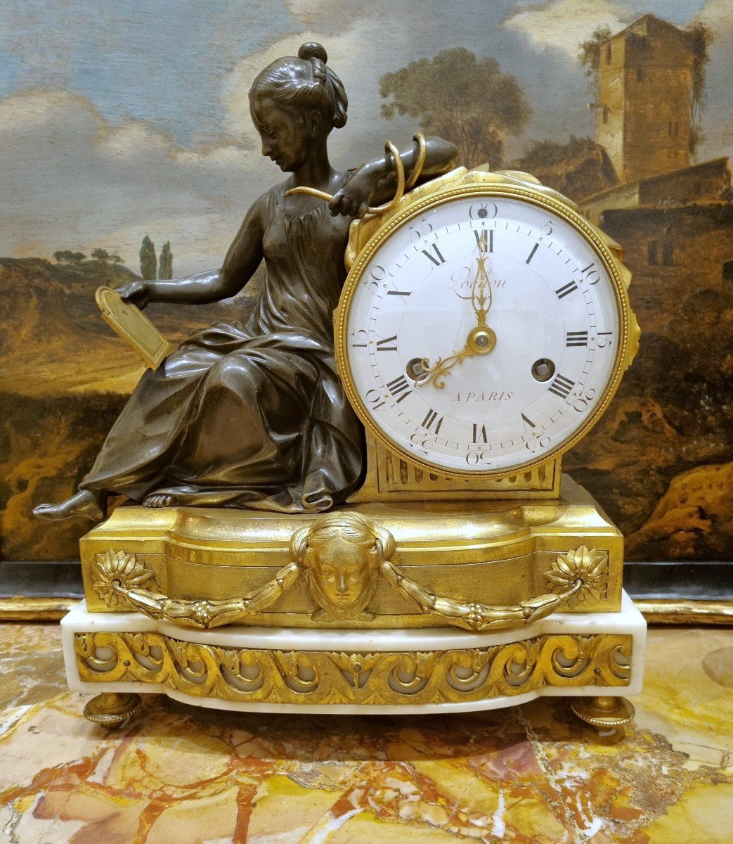 Clock Cleopatra Louis XVI 1780 Signed Pochon A Paris After A Drawing By Antoine Foullet