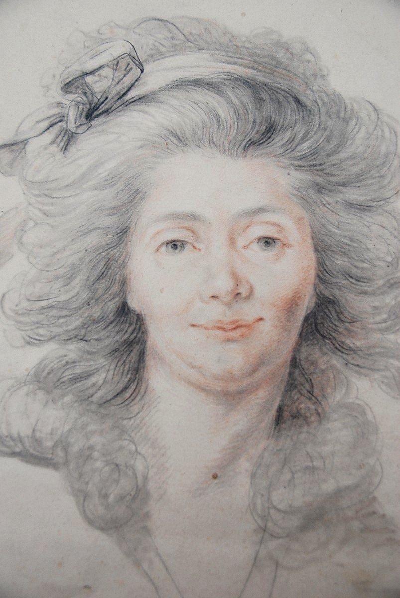 Jean-baptiste Marie Pierre 1714-1789   Portrait d'Une Dame   Signé-photo-2