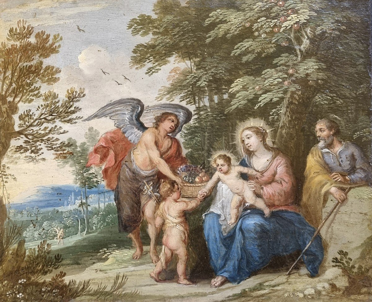 Abraham Willemsen 1614-1672 Holy Family Oil On Copper Expertise Dr. Meijer Amsterdam-photo-4