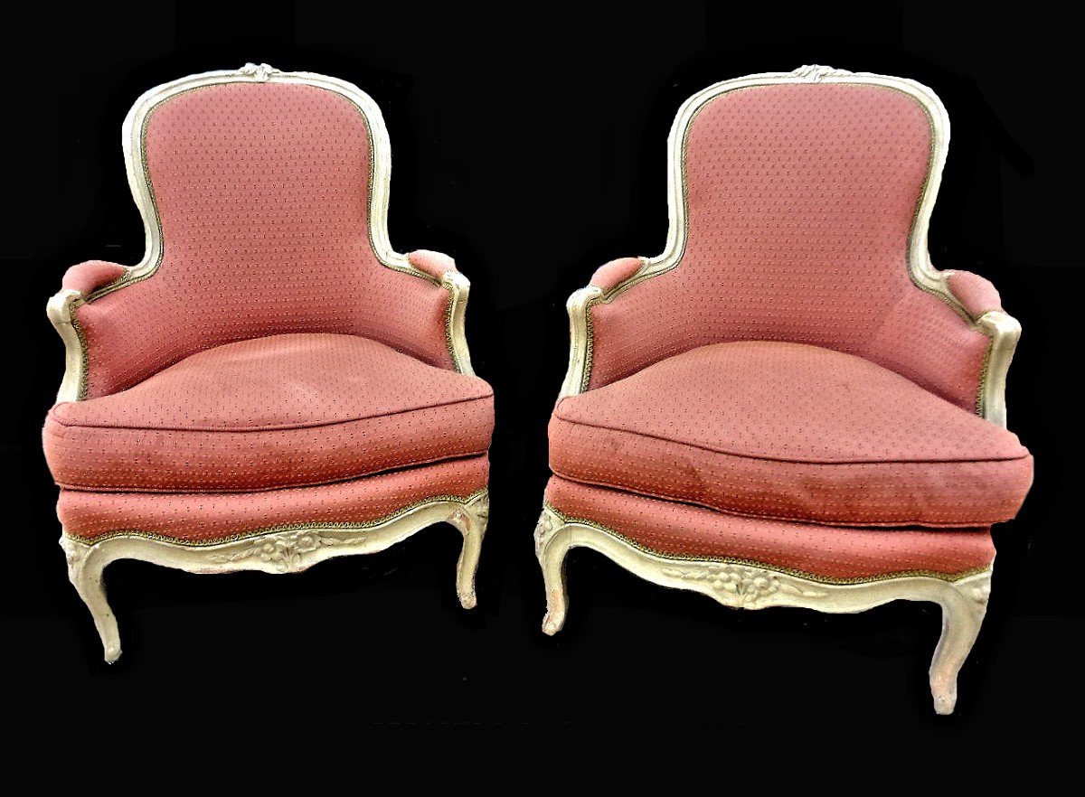 Pair Of Bergeres Louis XV Around 1760 Stamped P.remy Remy Pierre (1724-1798)