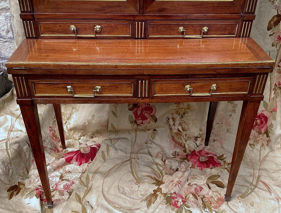 Bonheur Du Jour Louis XVI Vers 1775  Estampillée N.Petit (deux Fois) NICOLAS PETIT 1732-1791 -photo-4